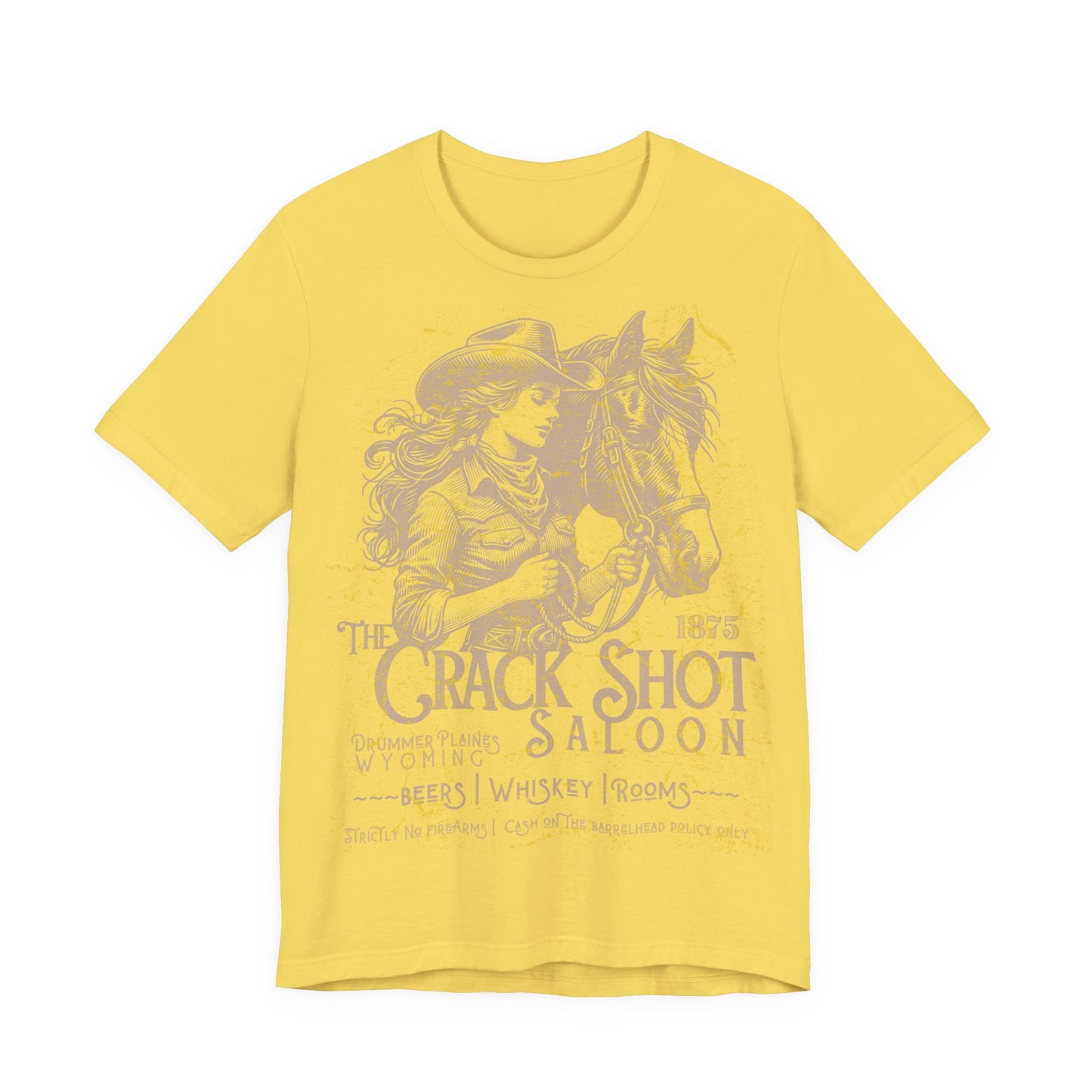 Yellow Retro Western Graphic T-Shirt