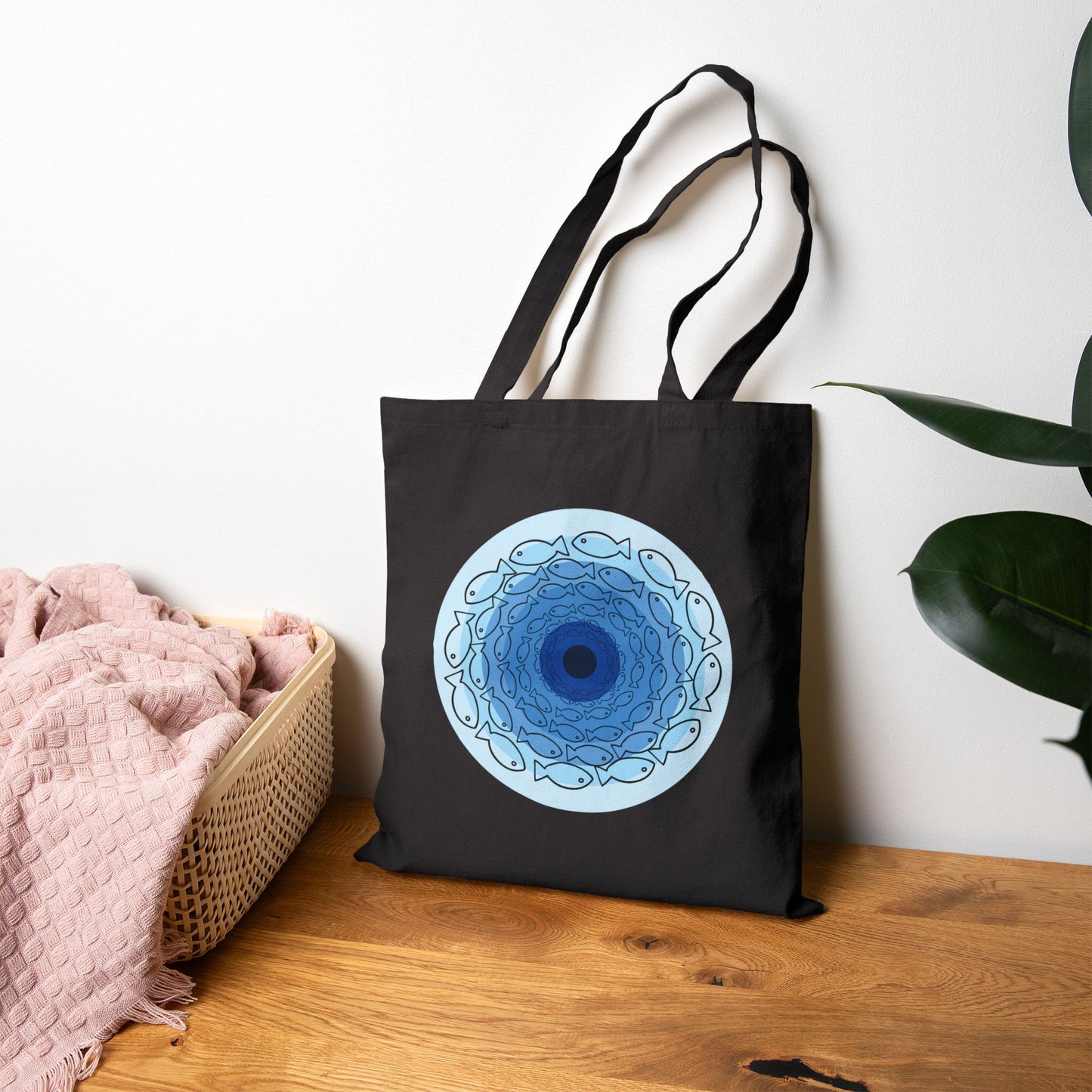 Fish Eye Cotton Canvas Tote Bag