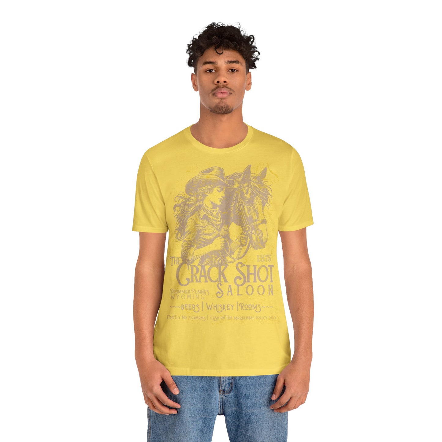 Yellow Retro Western Graphic T-Shirt
