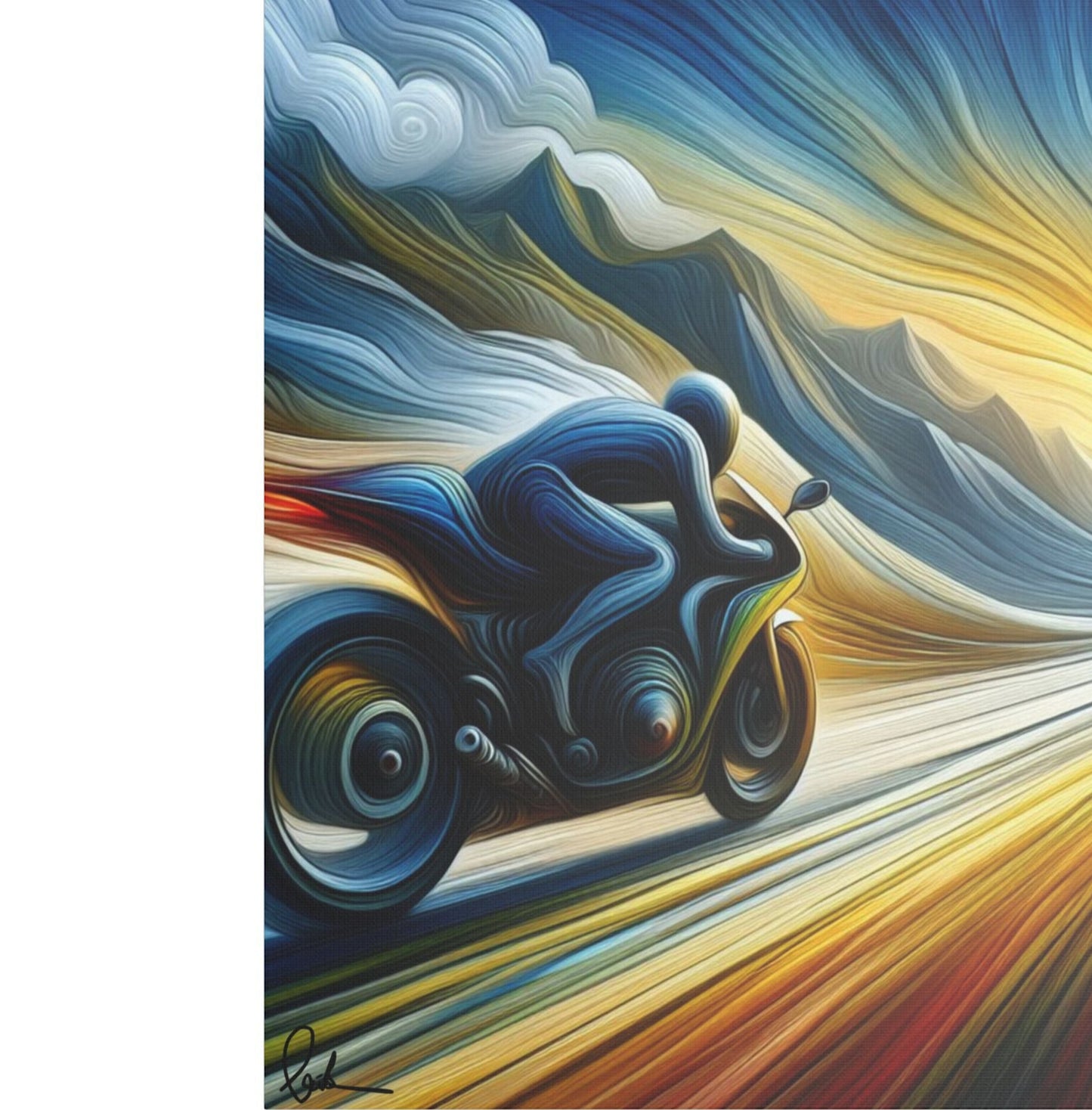 Rider & Van Gogh Inspired Digital Art