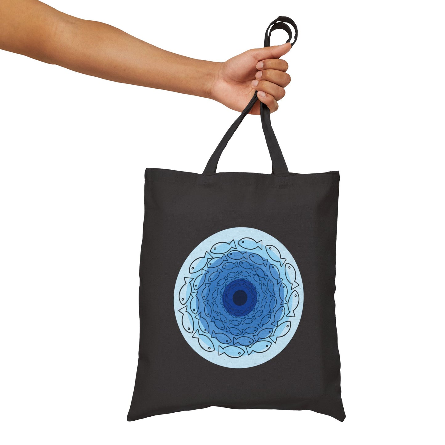 Fish Eye Cotton Canvas Tote Bag