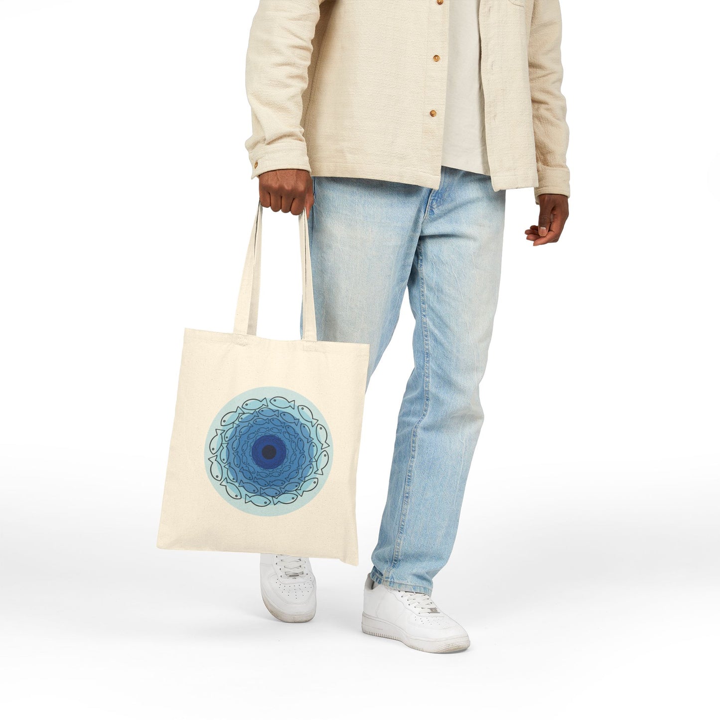Fish Eye Cotton Canvas Tote Bag