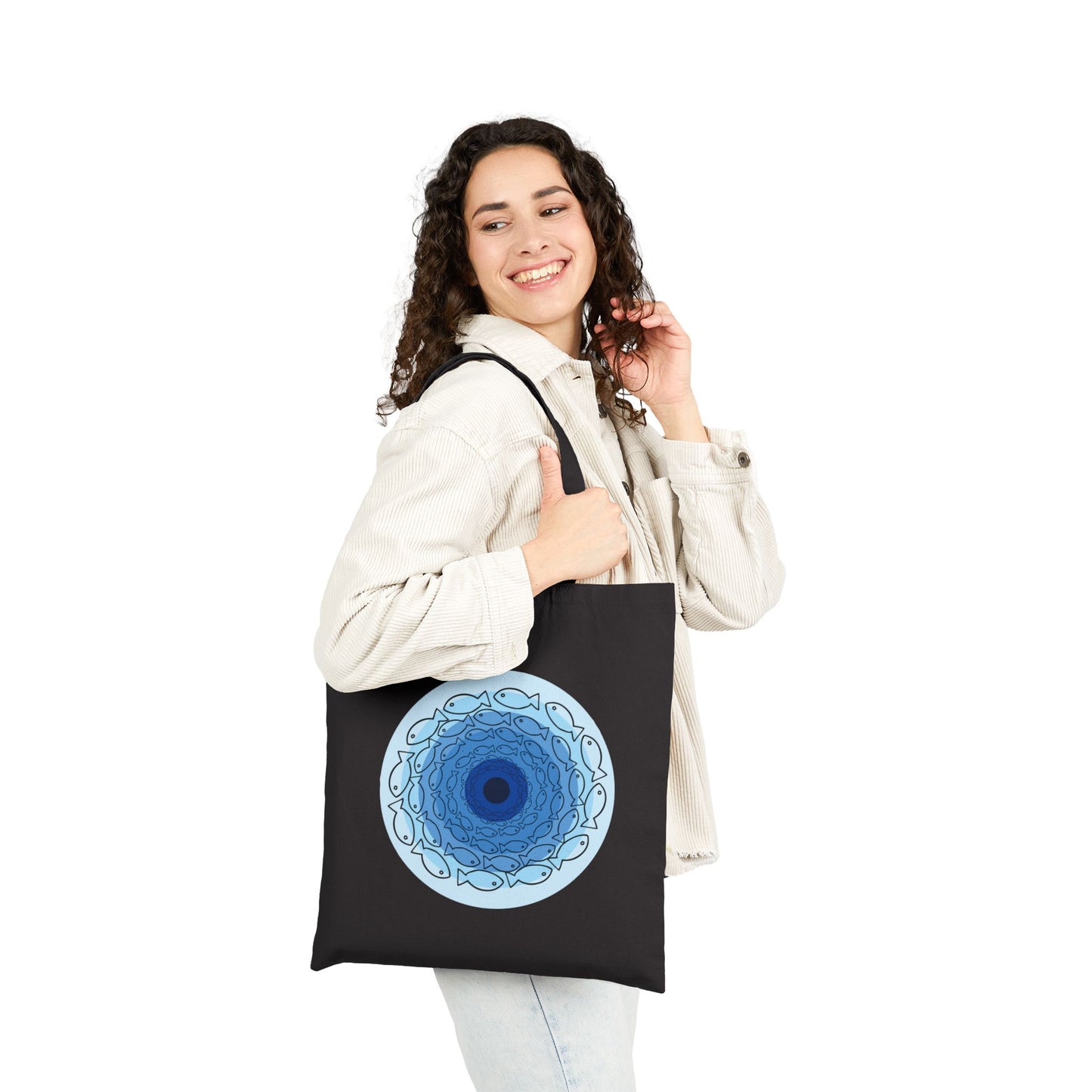 Fish Eye Cotton Canvas Tote Bag