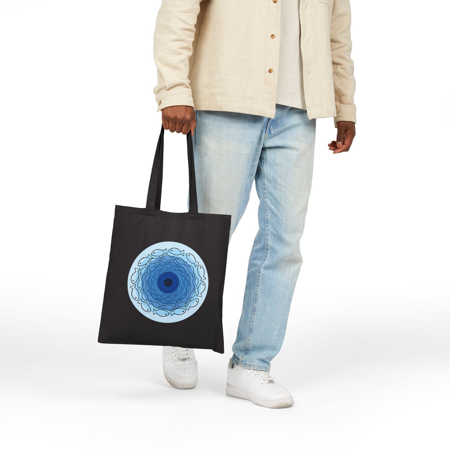 Fish Eye Cotton Canvas Tote Bag