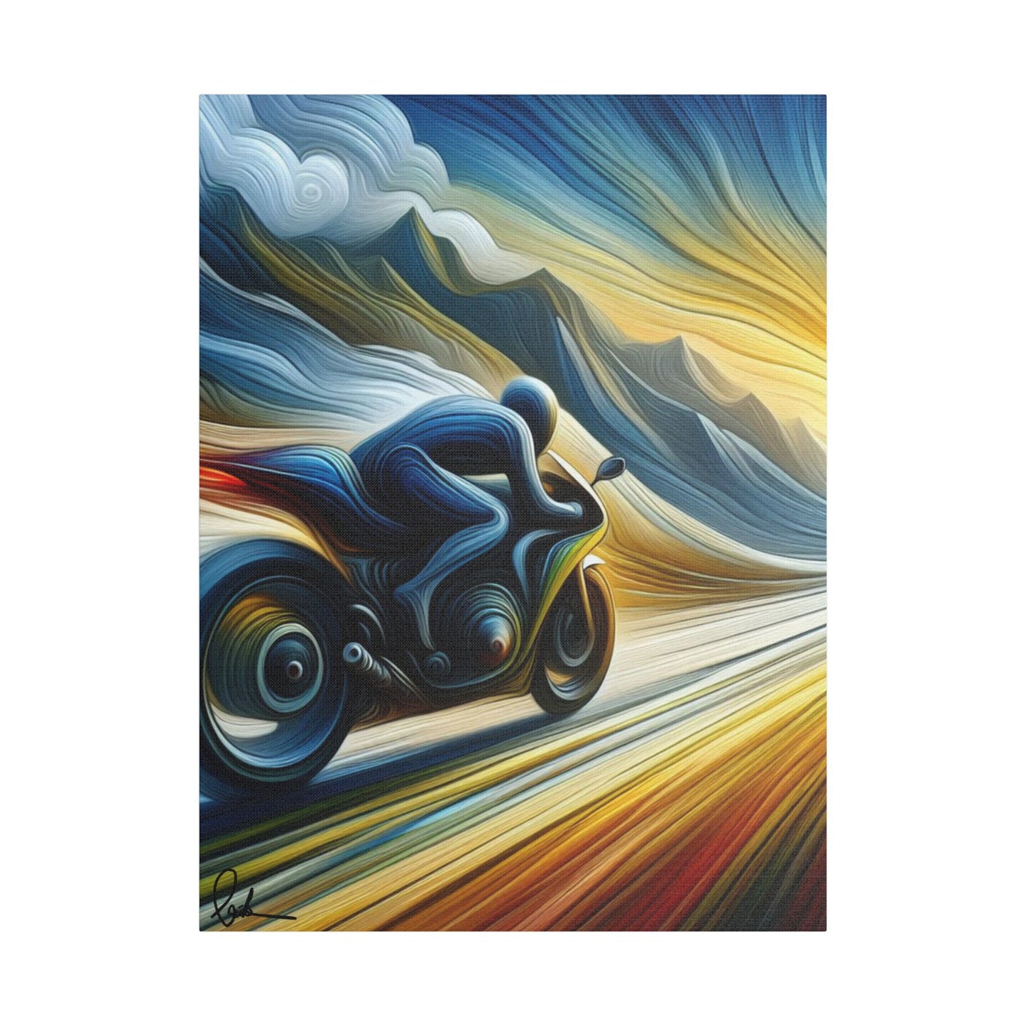 Rider & Van Gogh Inspired Digital Art