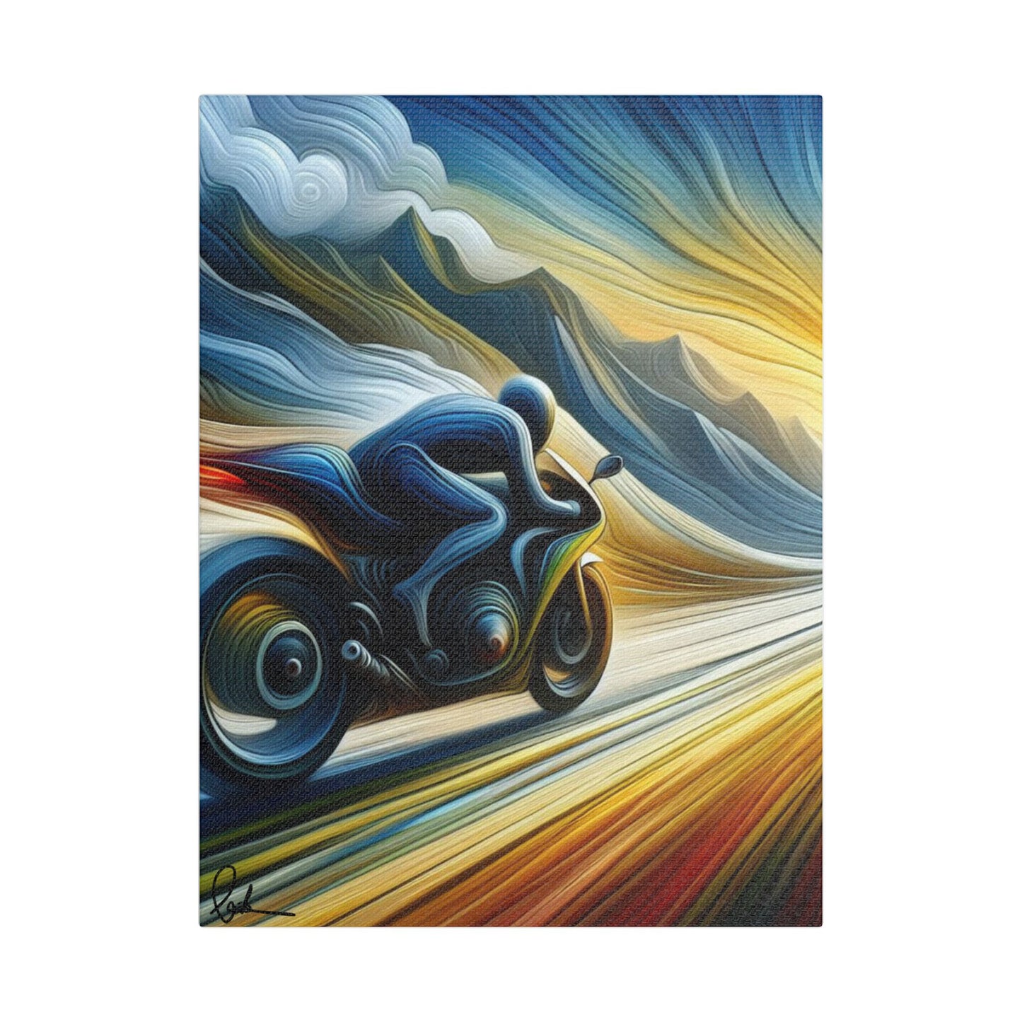 Rider & Van Gogh Inspired Digital Art