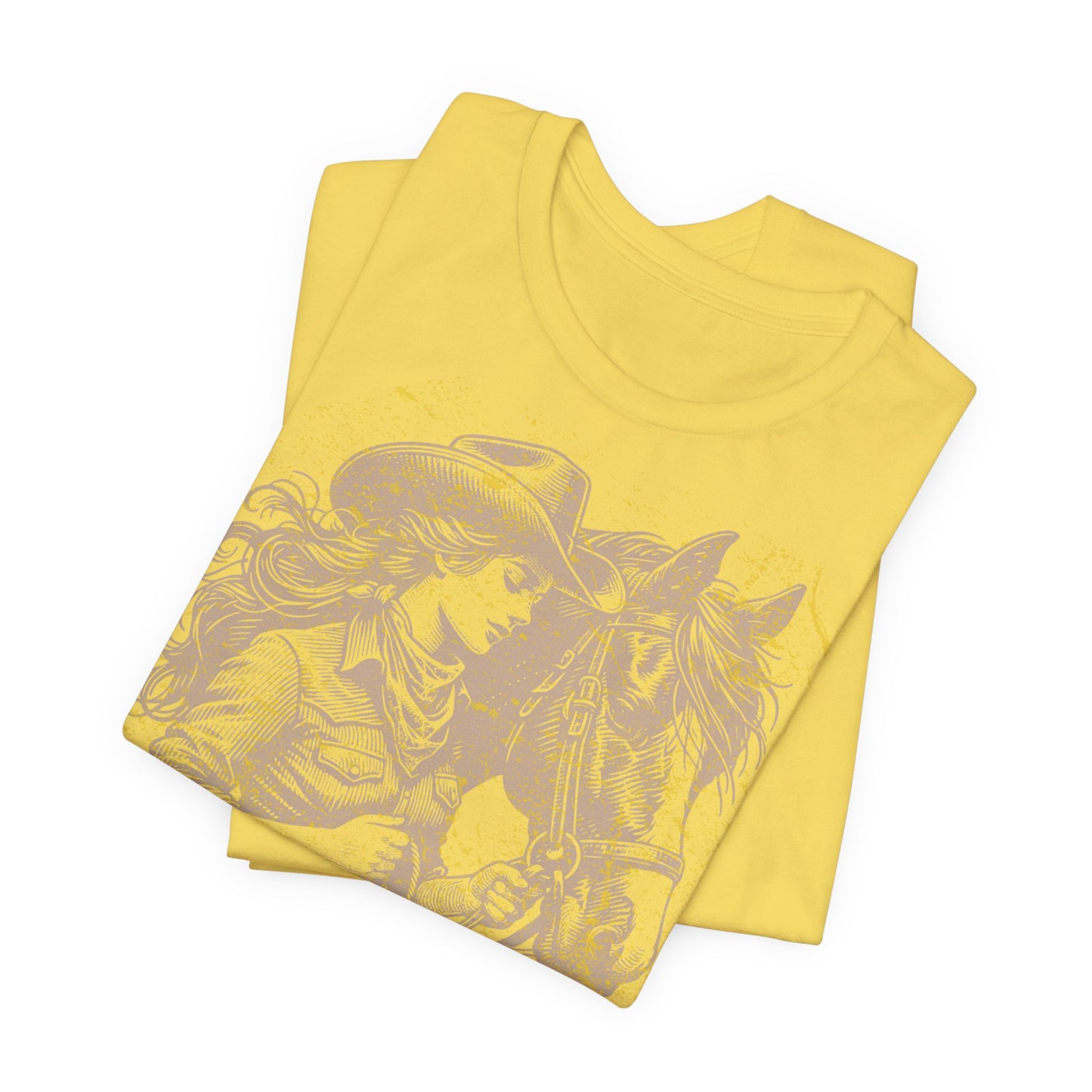 Yellow Retro Western Graphic T-Shirt