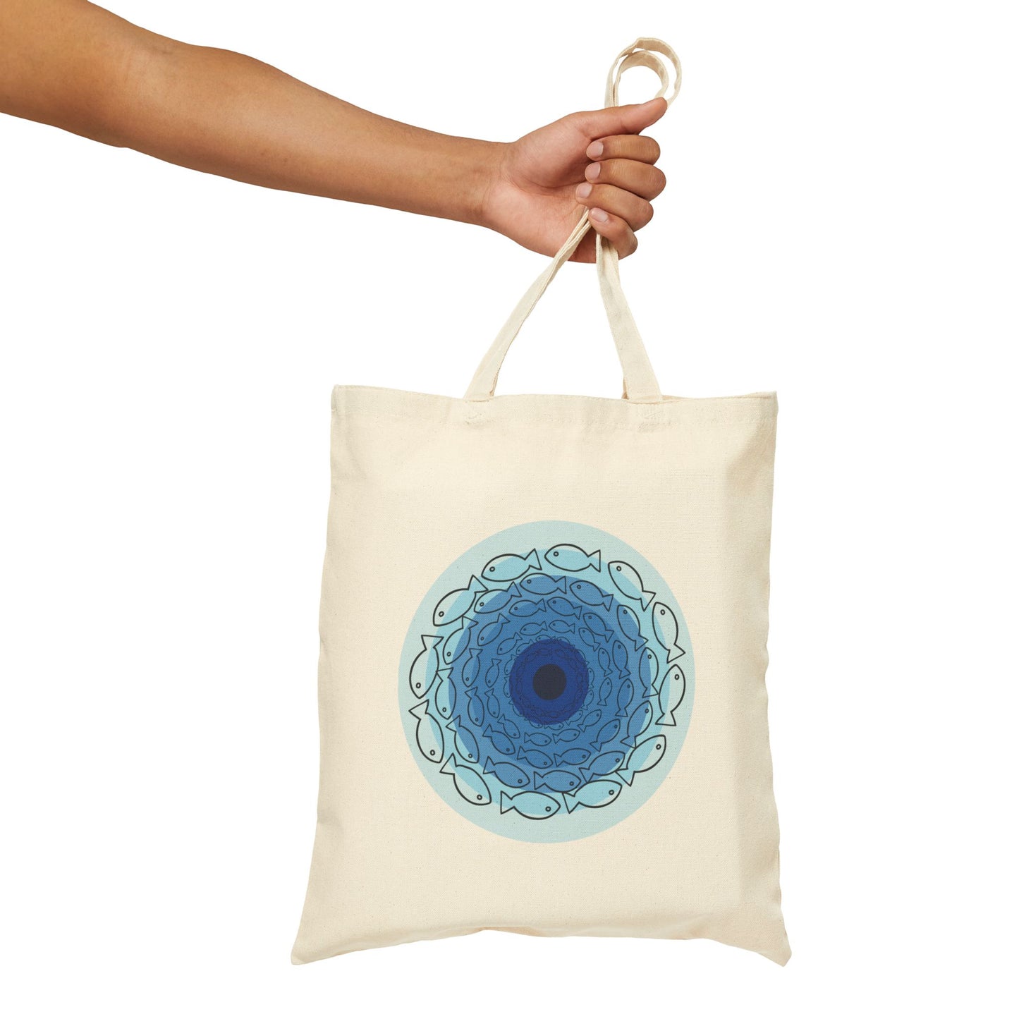 Fish Eye Cotton Canvas Tote Bag