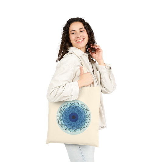 Fish Eye Cotton Canvas Tote Bag