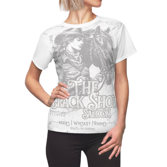 Cowgirl Western Saloon Bar Distressed Pattern Shirt