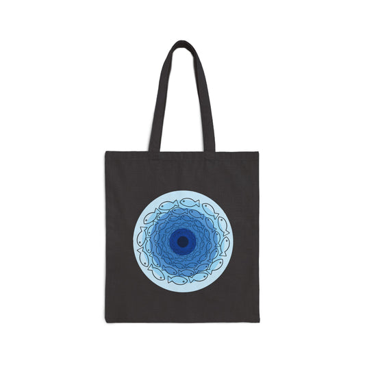 Fish Eye Cotton Canvas Tote Bag