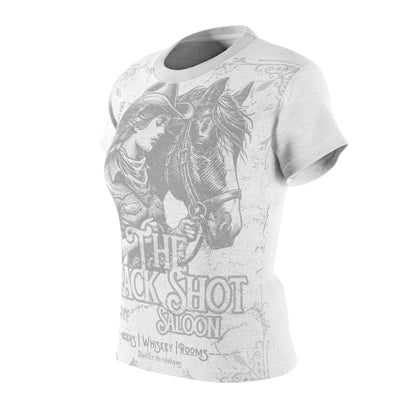 Cowgirl Western Saloon Bar Distressed Pattern Shirt