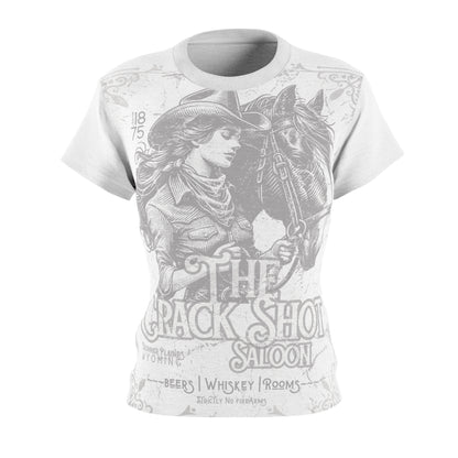 Cowgirl Western Saloon Bar Distressed Pattern Shirt