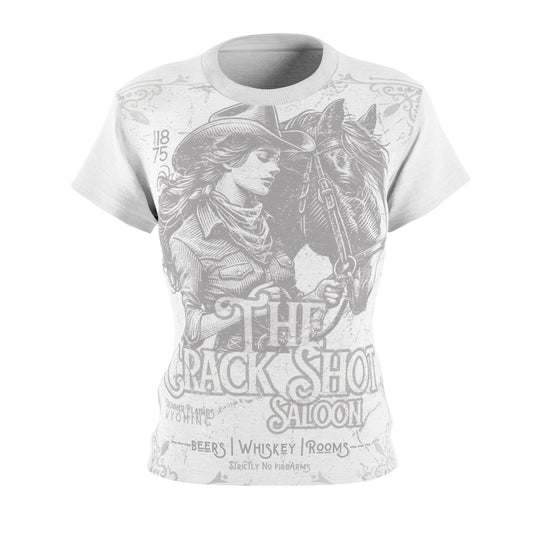 Cowgirl Western Saloon Bar Distressed Pattern Shirt
