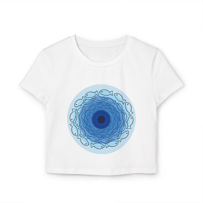 Womens Fish Eye Crop Top