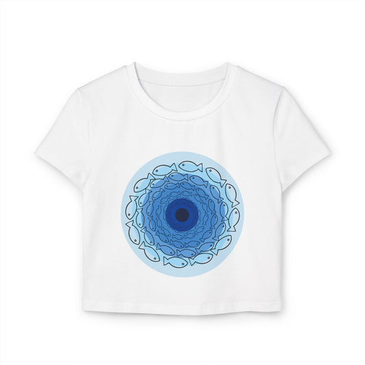 Womens Fish Eye Crop Top