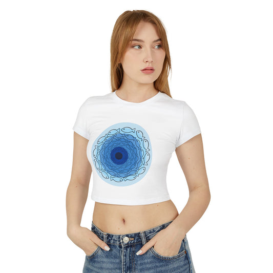 Womens Fish Eye Crop Top