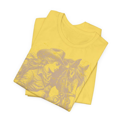 Yellow Retro Western Graphic T-Shirt